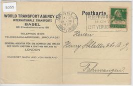 Postkarte 153 Mi. 164x Basel 24.XII.1927