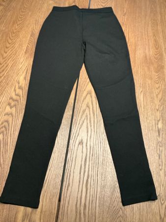 Schwarze Stoffhose mit Reissverschlüssen Grösse 38