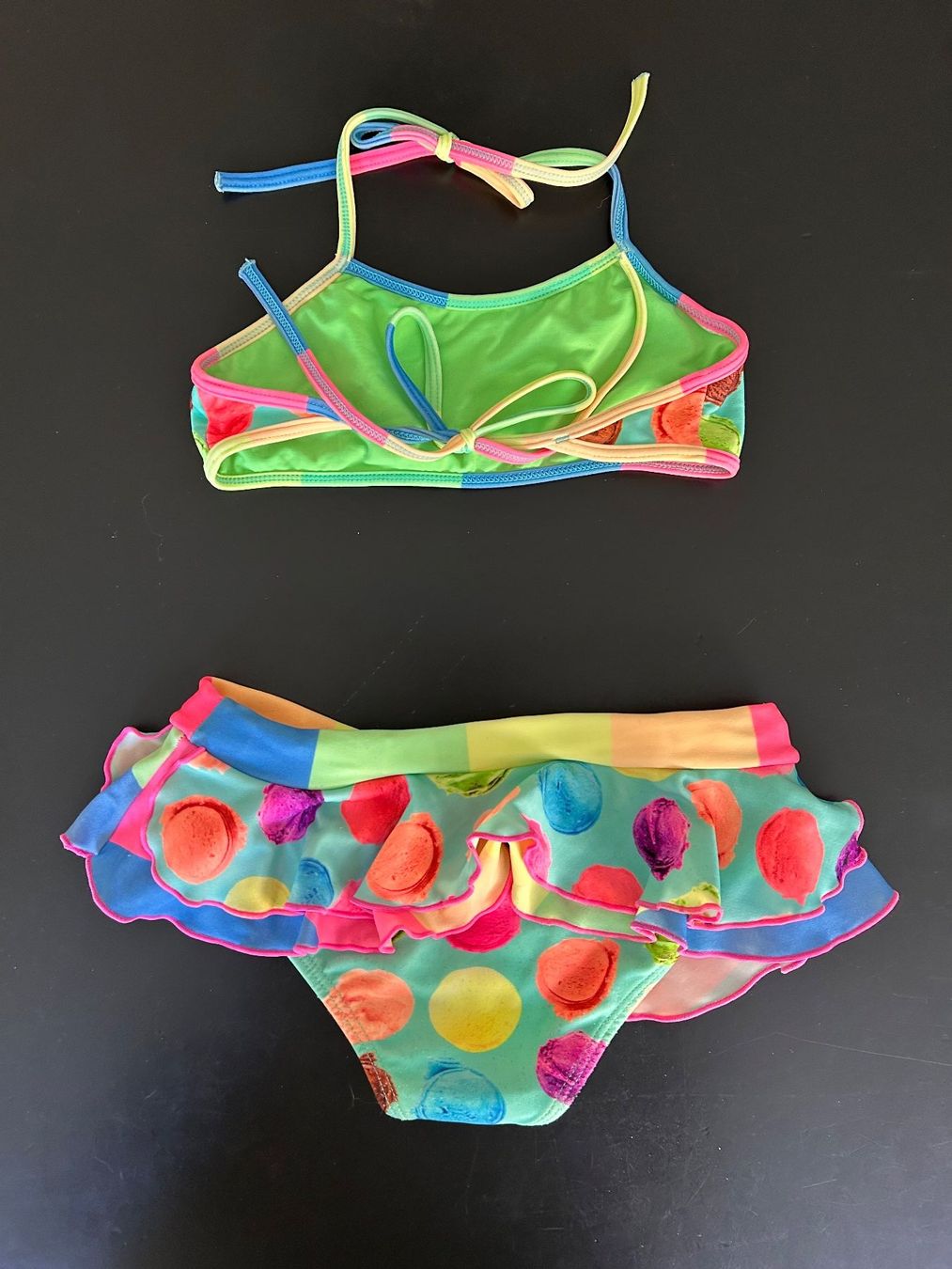 Costumi da bagno & Bikini: Bikini mit Glace-Muster für Mädchen, Gr. 116 – Usato da Zürich venduto da jules0511 3