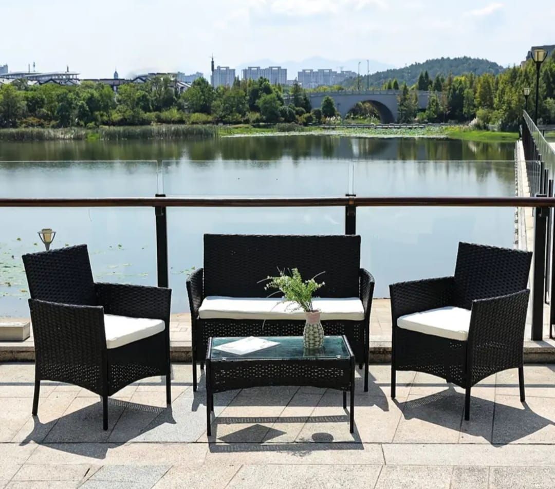 Tischset: Rattan-Lounge Set Neu Farbe: schwarz – Neu und originalverpackt aus Hochdorf von b1.p