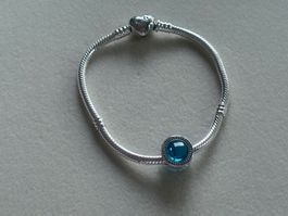 Luxus Elegante 18 cm Armband/Charm Farbe :Silber/Turkis