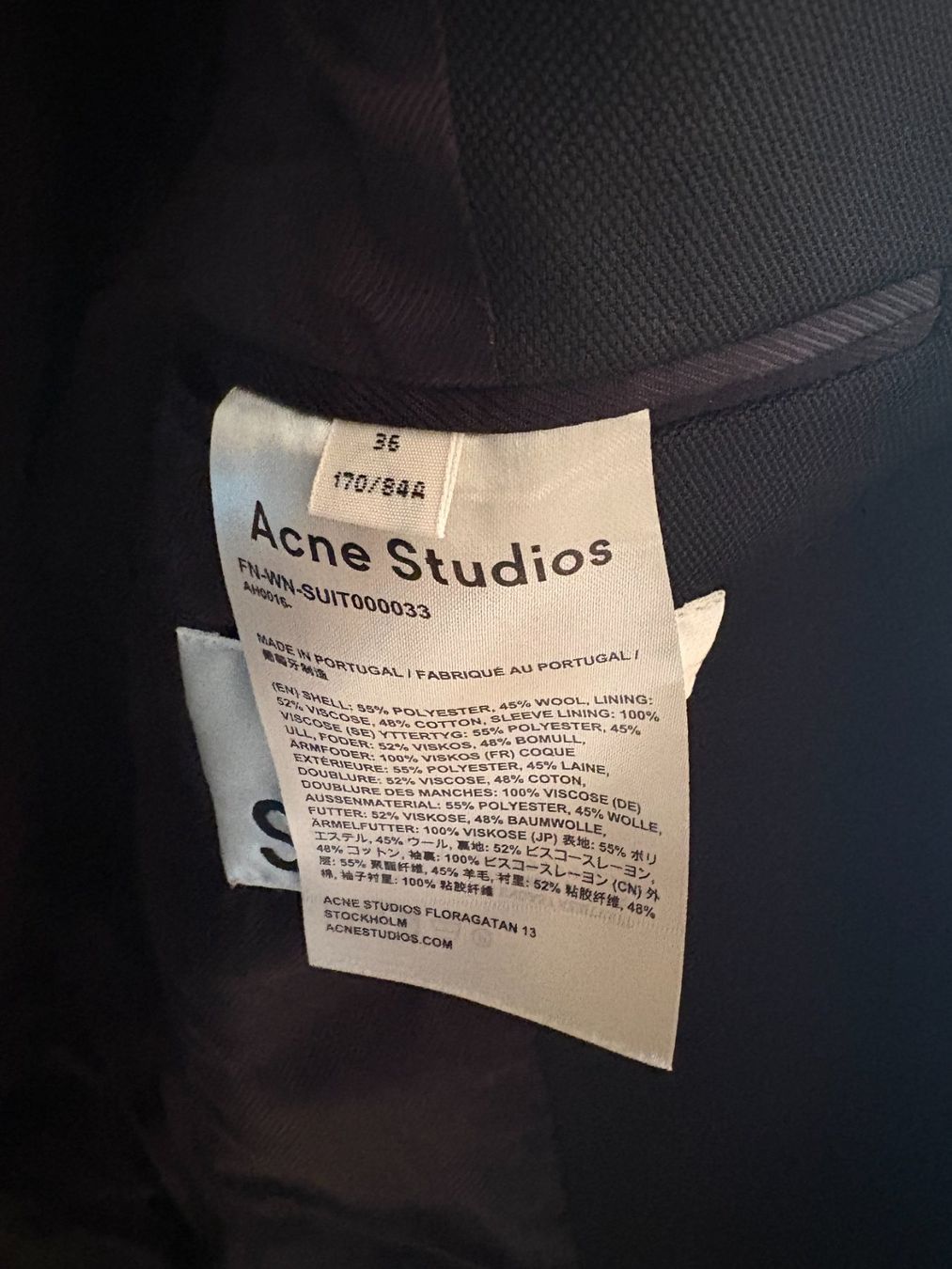 Acne Studios Giacche: ACNE STUDIOS BLAZER DOPPELREIHIG SCHWARZ – Usato da Zürich venduto da jonny_s 5