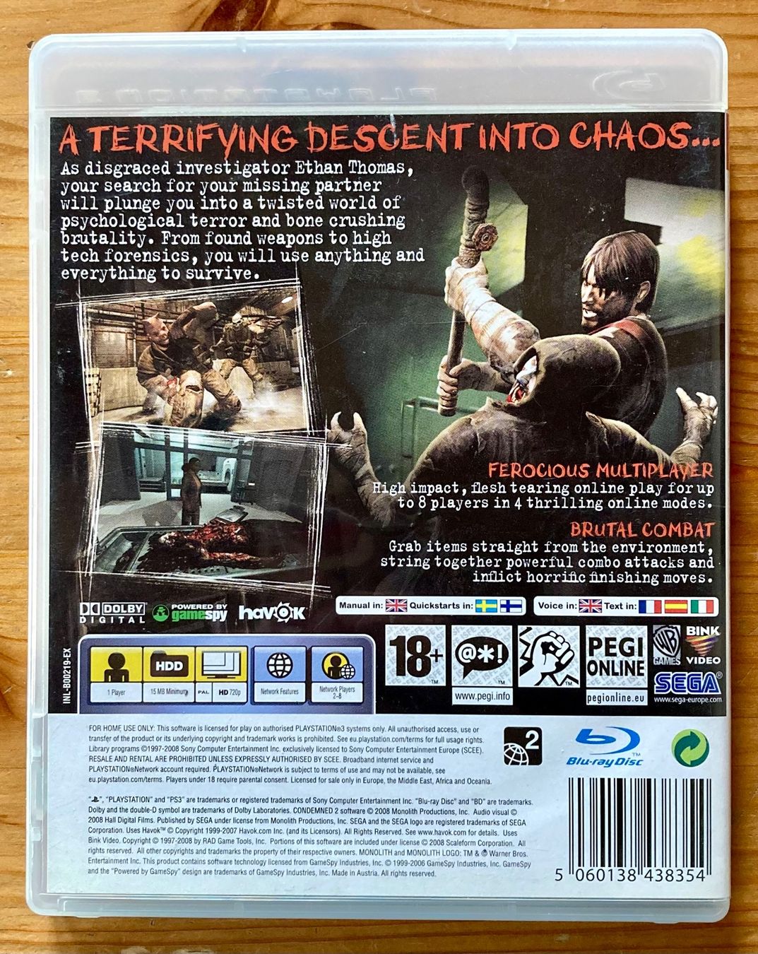 Sony Jeux: Condemned 2 (E) - PS3 – D'occasion à Zürich par Djmotionch 3