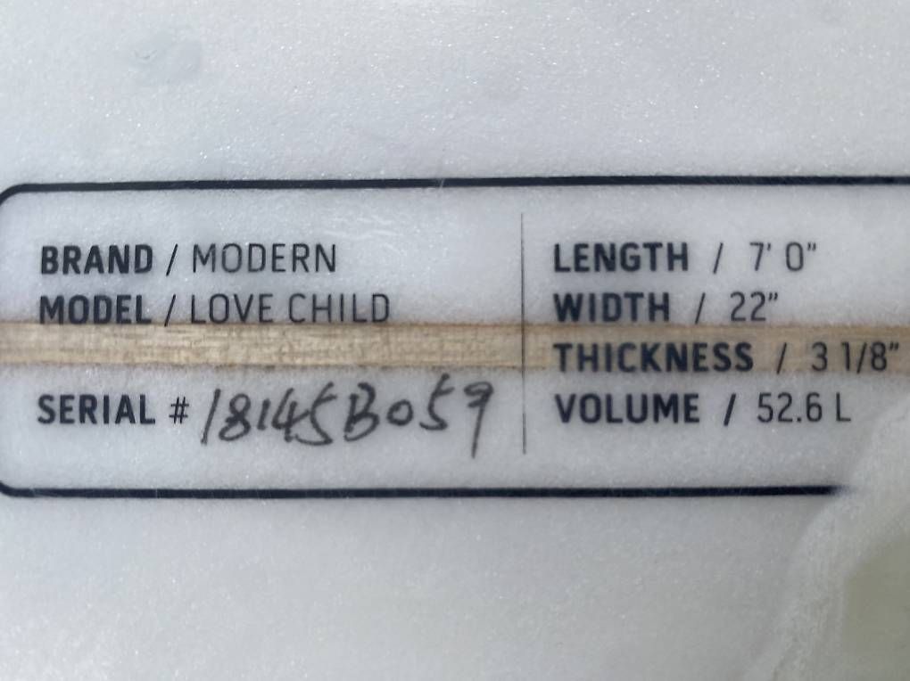 Surfboards & Schwimmbrette: Modern Love Child 7 – Gebraucht aus Linescio von chinoock 2