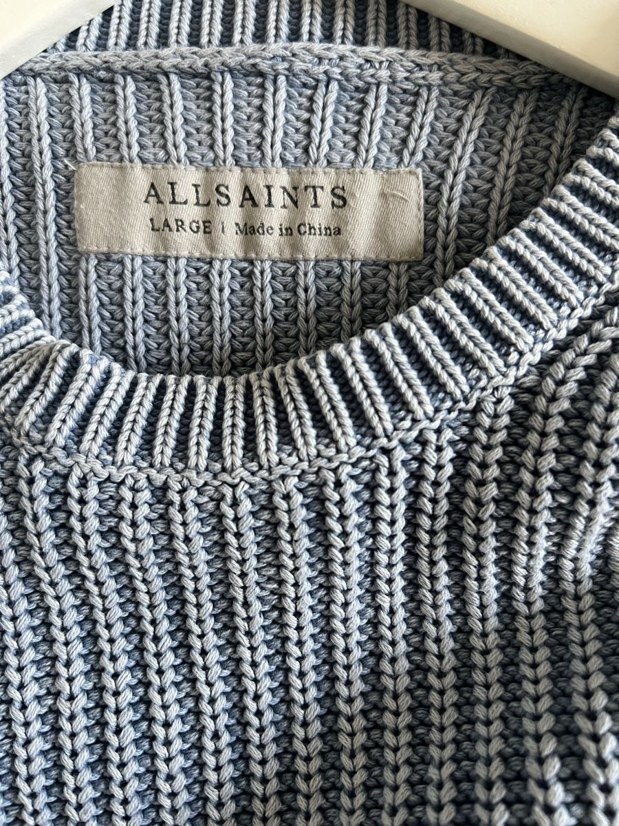 Allsaints Maglioni & Felpe: ALLSAINTS Pullover blau Baumwolle Grösse L guter Zustand – Usato da Zürich venduto da bonnuit 2