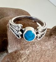 Blue Spirit – Vintage Türkisring Silber 925 - Handarbeit G54