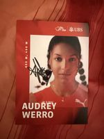 Signierte Karte Audrey Werro Athletin