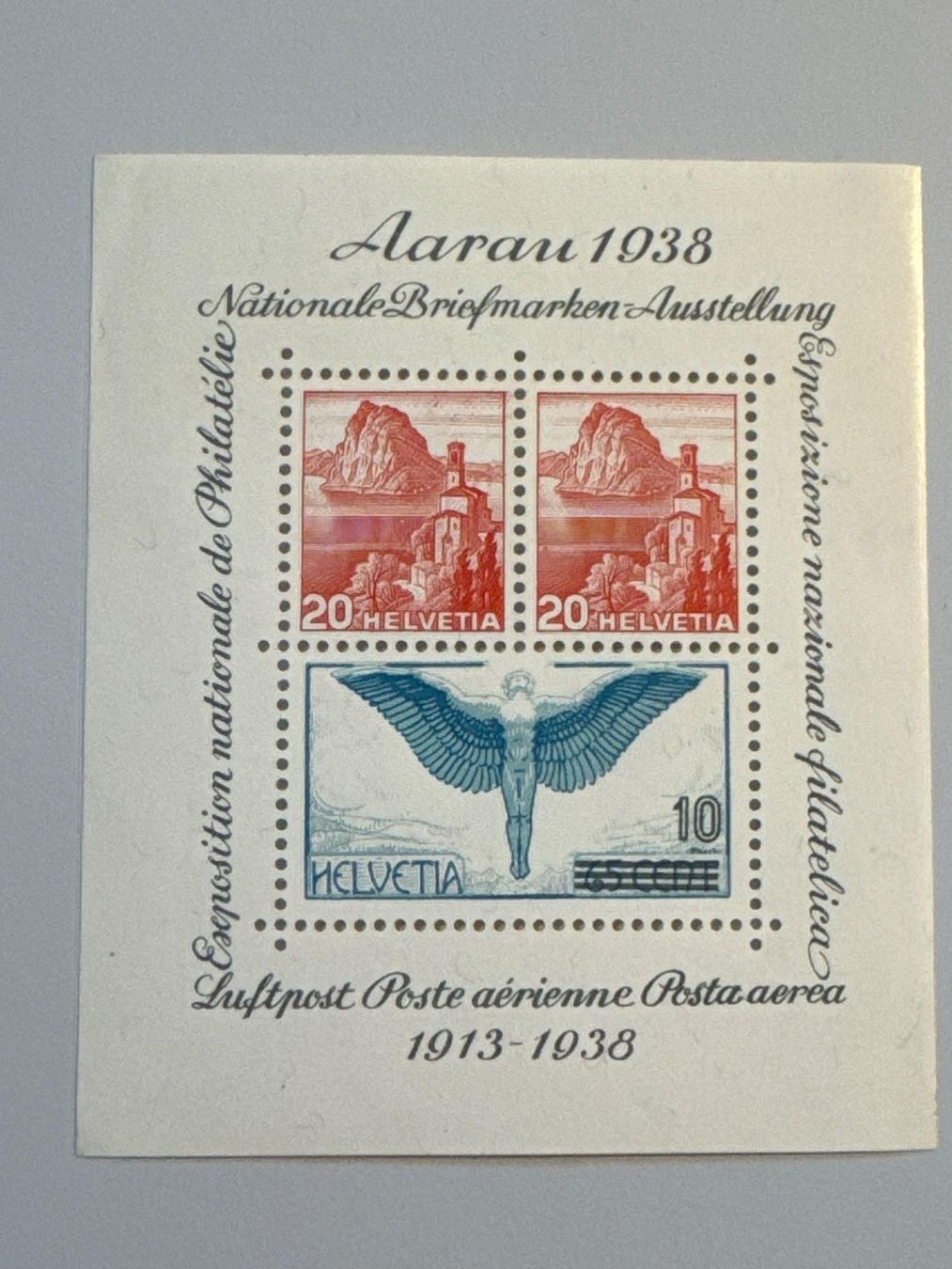 Tutti i francobolli: 1938, Aarauer Block, ZNr. W11, postfrisch – Usato da Küssnacht am Rigi venduto da POSTOMASTER