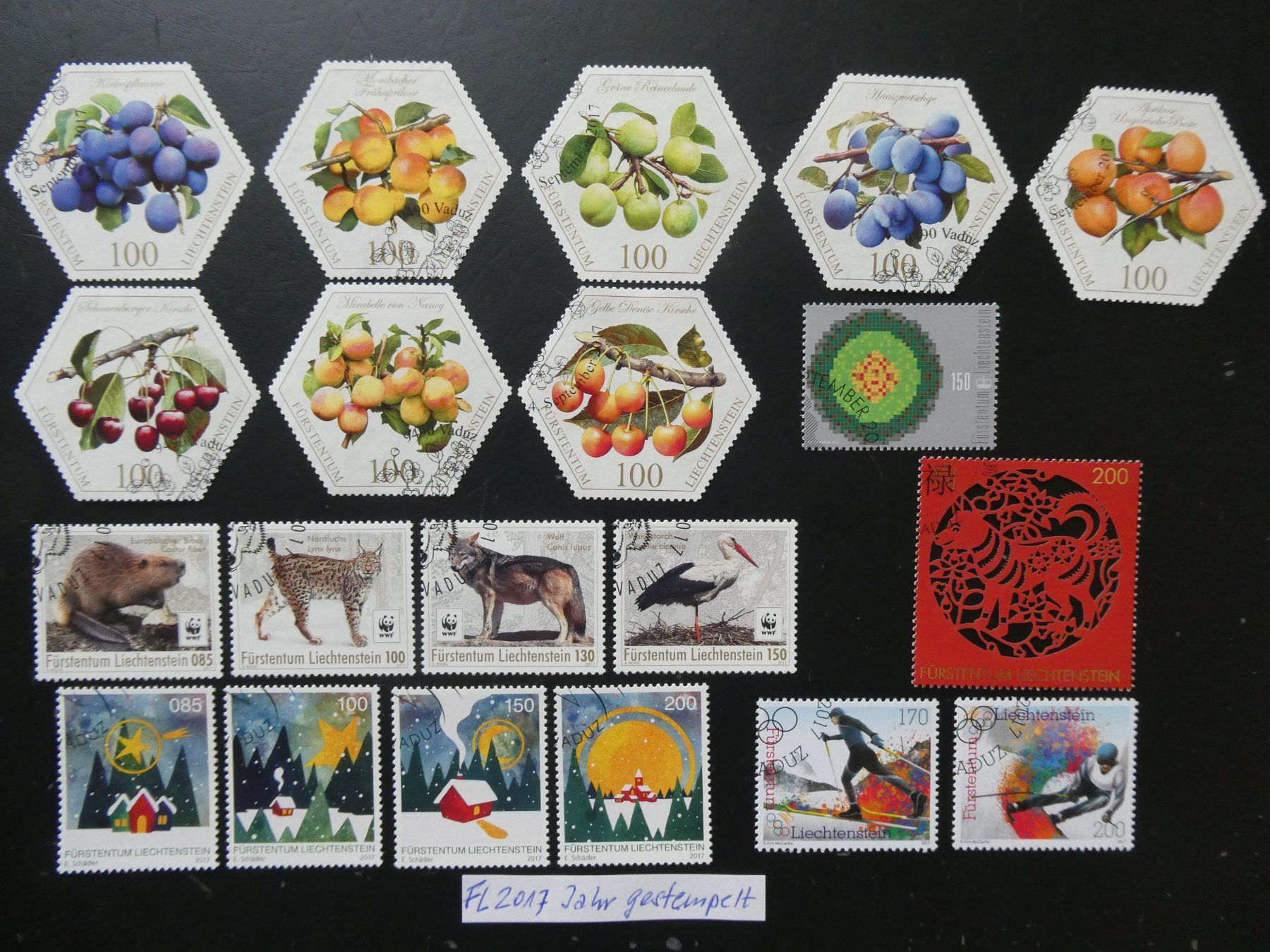 Alle Briefmarken: FL 2017 Jahr gestempelt – Gebraucht aus Lausen von Herbamare01 1