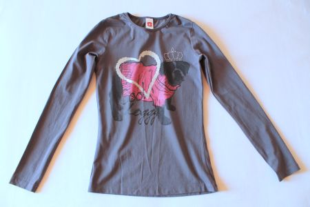 Here + There * SHIRT / Langarmshirt mit Glitzerdruck 158/164