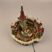 Zauberhaftes, animiertes LED-Weihnachtsdorf