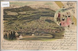 Gruss aus Appenzell - Litho 1899