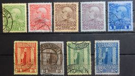 Österreich Türkei Kat. 53-61 */gest. 1908