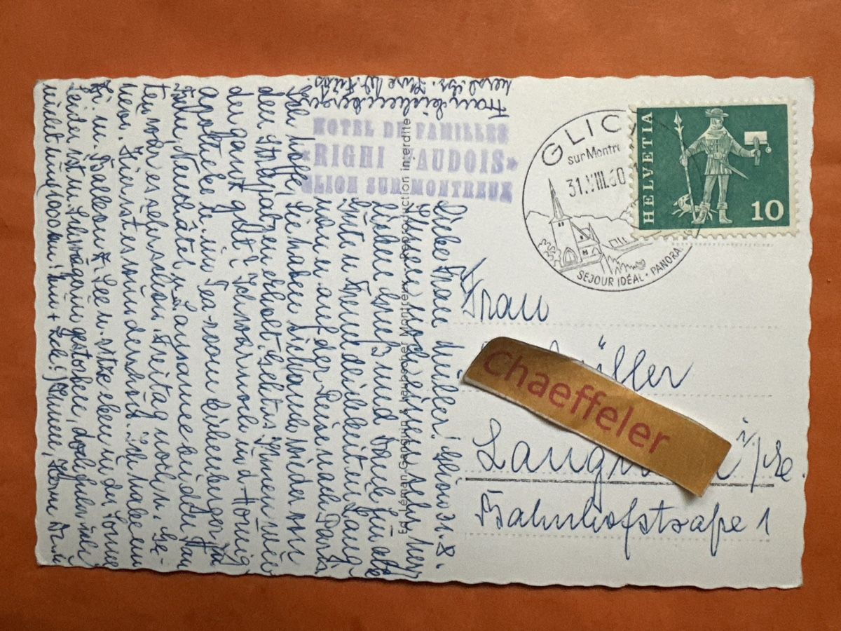 Cartes postales: 196 Chillon und Dents du Midi vue de Gilon – D'occasion à Zürich par Chaeffeler 1