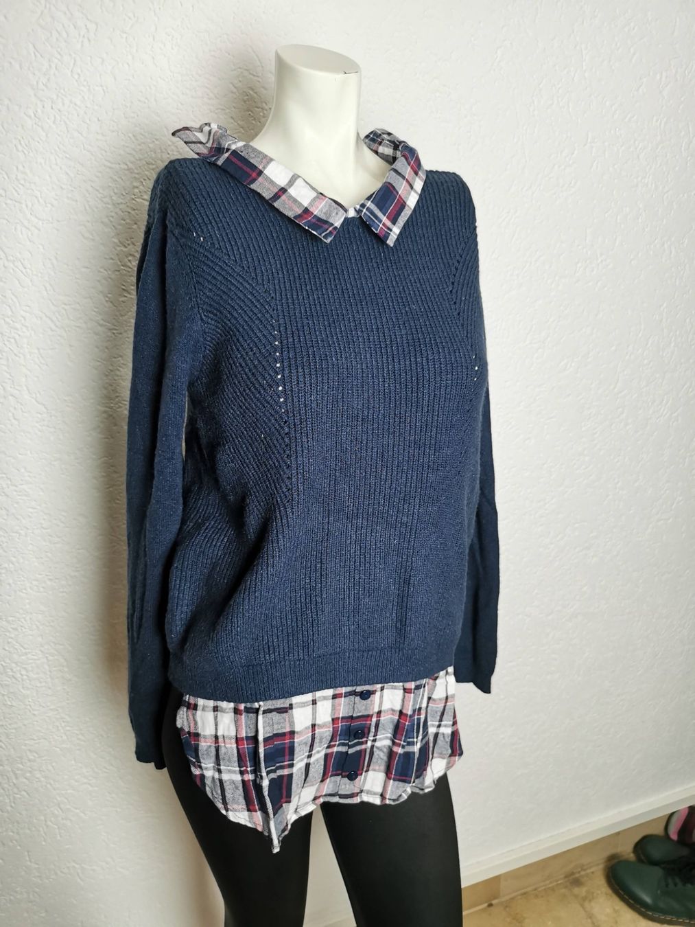 Maglioni & Felpe: Strickpullover Blau mit Kragen Navy Blue - M/L – Usato da Wettingen venduto da JasminL92-2 1