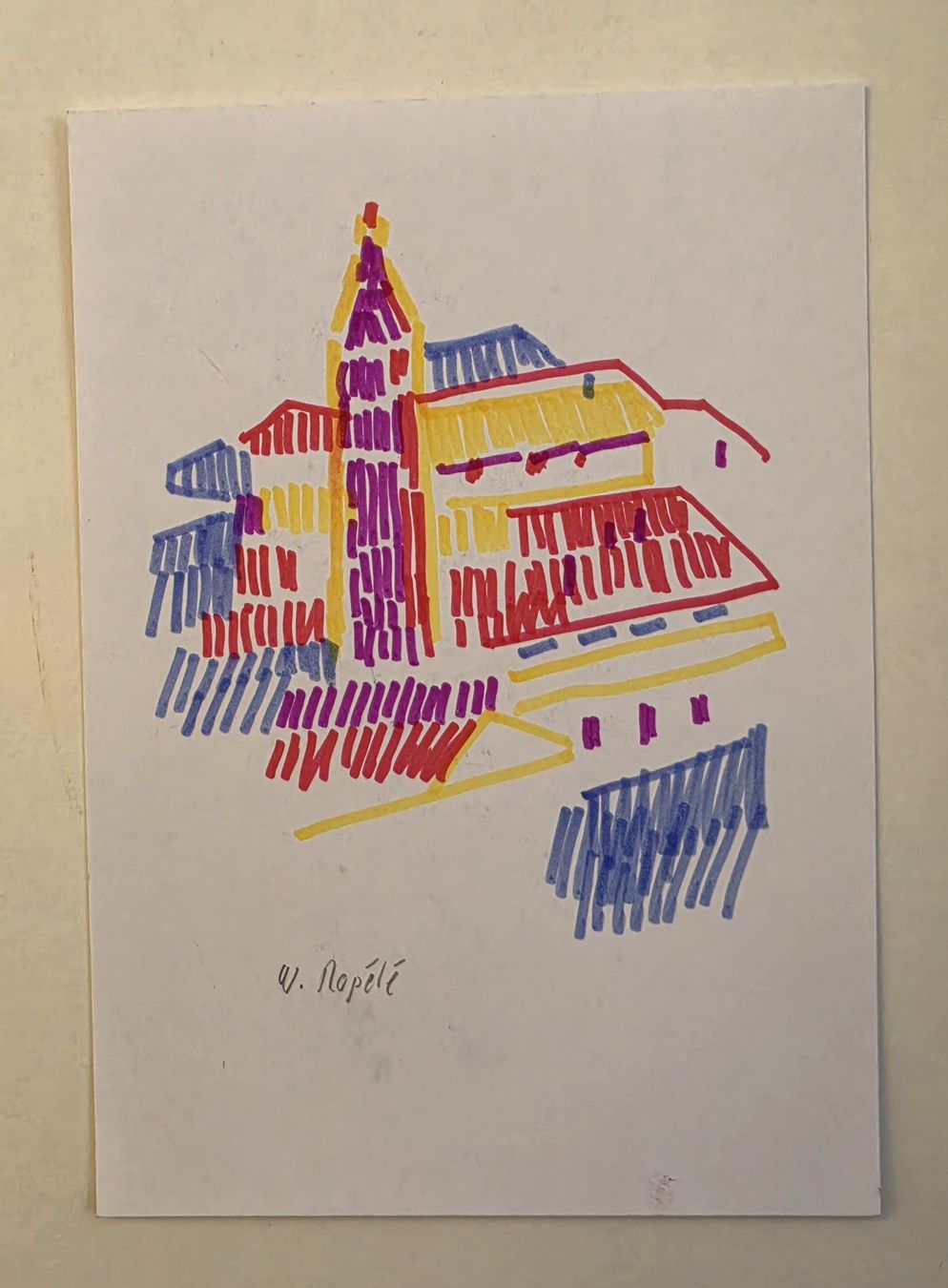 Dipinti: Walter Ropélé Original Buntstift/Papier 20x15cm handsign. – Usato da Emmenbrücke venduto da Kunstankaufverkauf