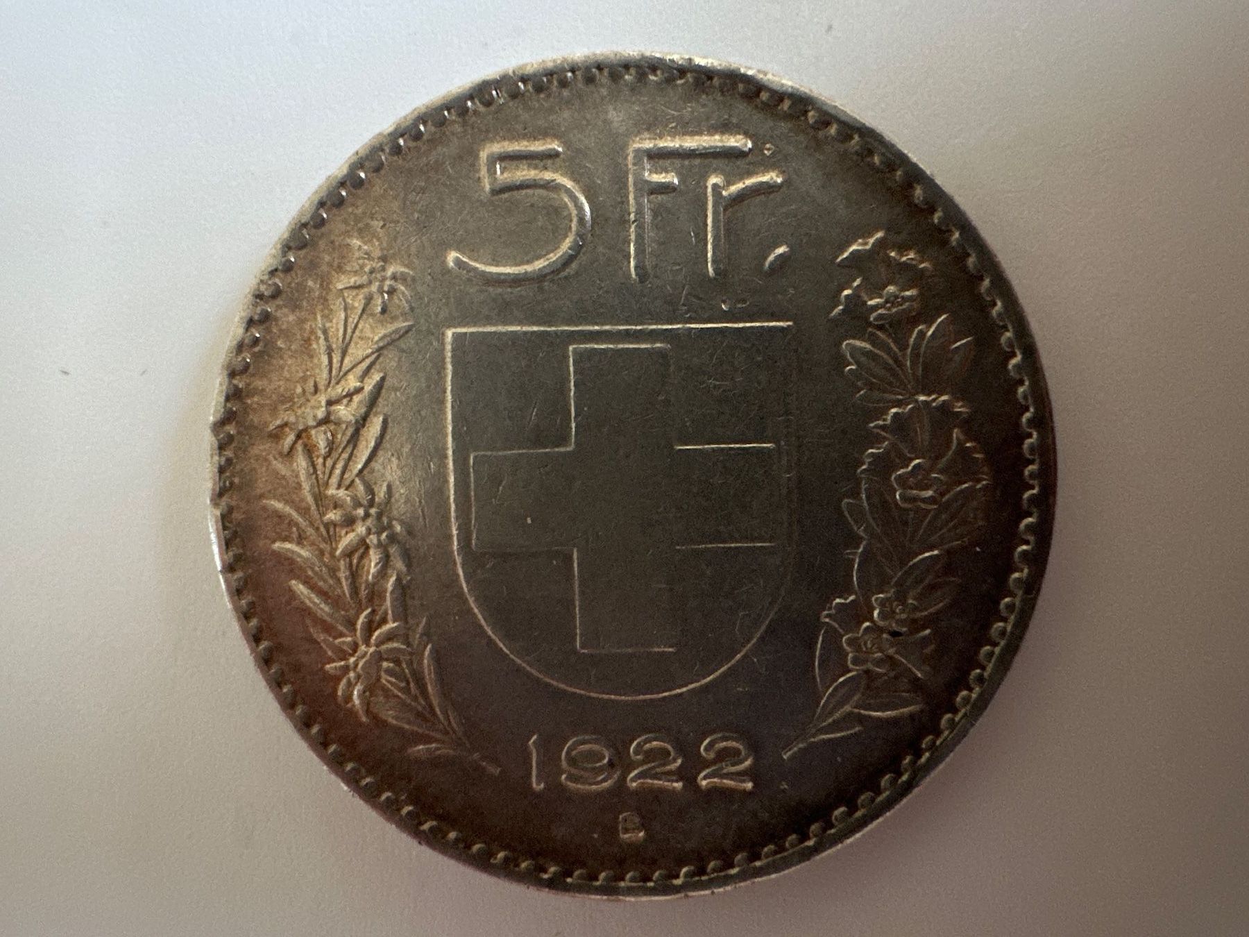 Toutes les monnaies: 5Fr 1922 – D'occasion à Erlach par gubbe1 1