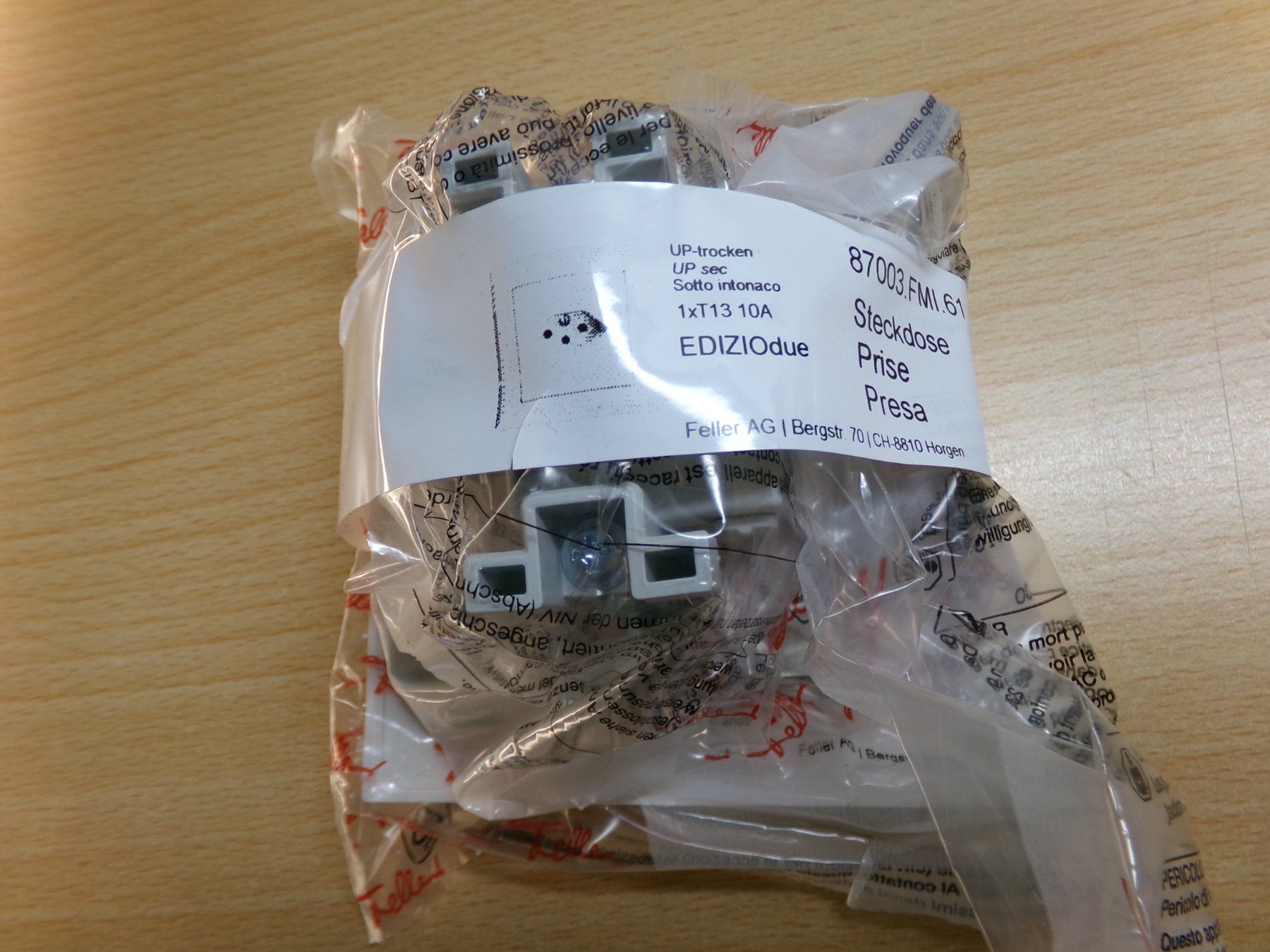 Feller Stecker: Feller Edizio Due UP Typ13 weiss – Neu und originalverpackt aus Hombrechtikon von HGK50 2