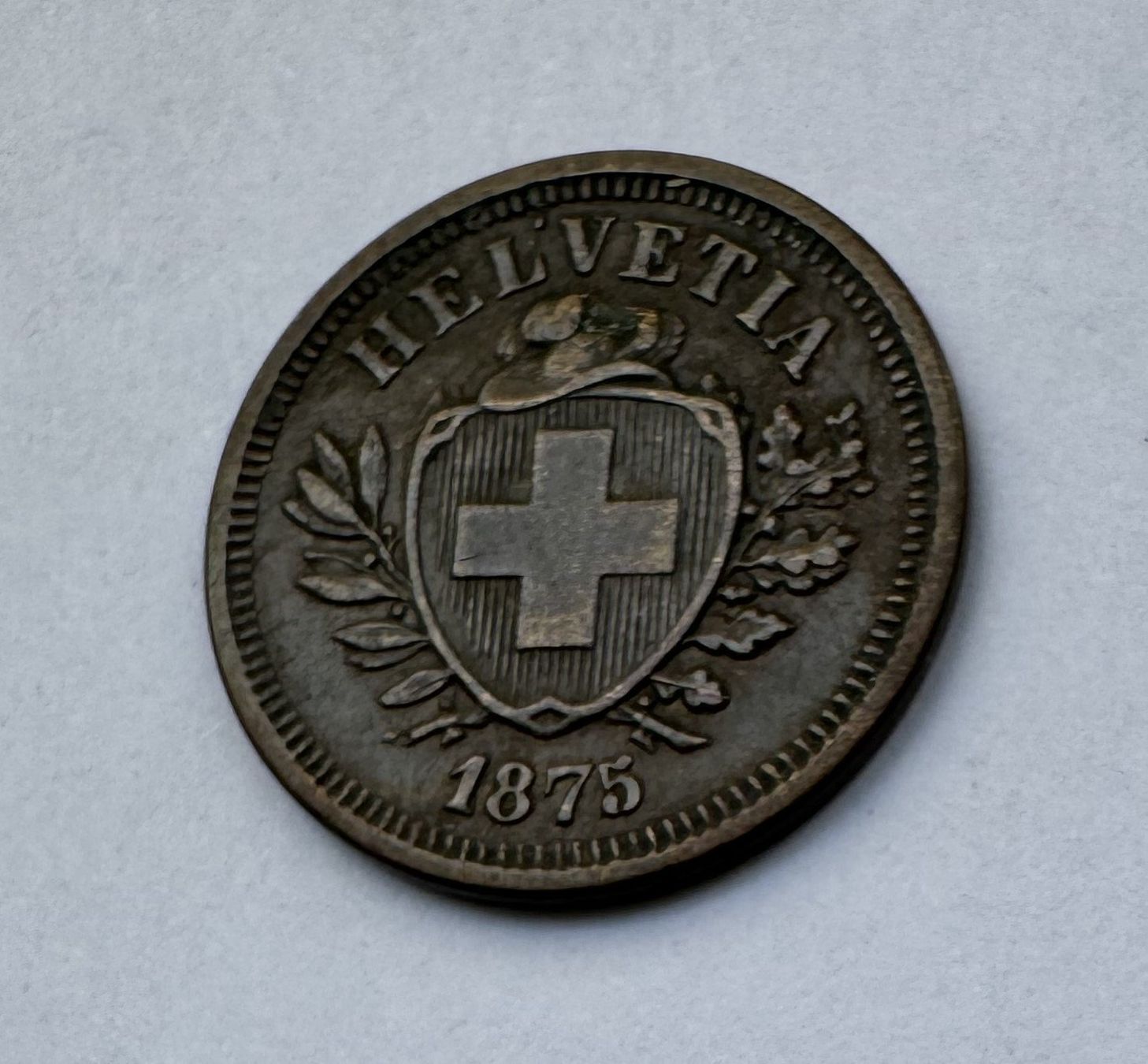 Tutti le monete: 1875 1 Rappen -unz – Usato da Kirchberg SG venduto da Zenhad69