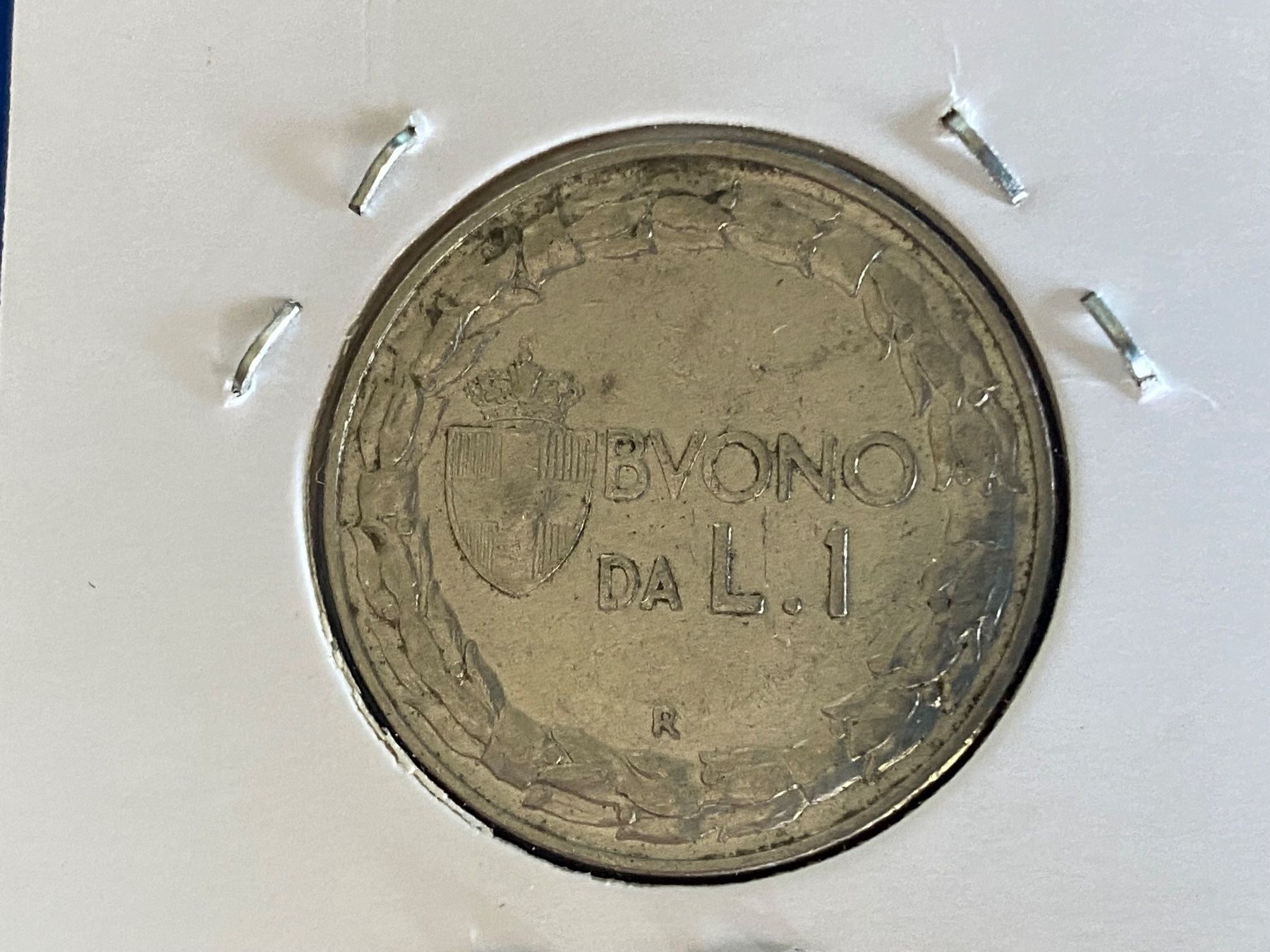 Alle Münzen: 1 LIRA 1924, ITALIA – Gebraucht aus Leysin von geomamar 1
