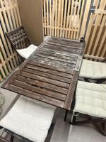 Garden Table and Chairs set wood used condition