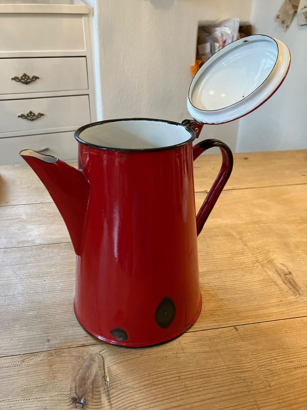 Caraffe: Krug - Emaille - Antik – Usato da Winterthur venduto da pompea 3