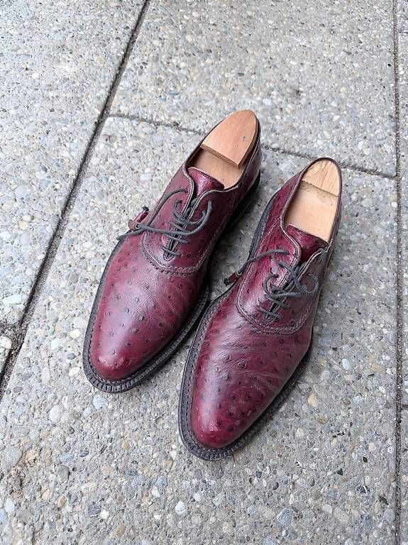 Herrenschuhe: Straußenlederschuhe Vitale Quartier Gr. 4445 inkl. Spanner – Gebraucht aus Basel von harry 4