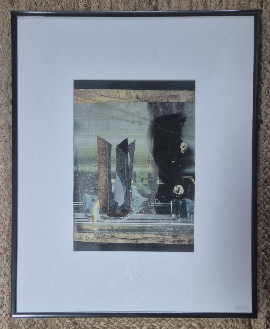 Tableaux: Walter Hediger (1928-2009), Collage, Mischtechnik – D'occasion à Illnau par Bab58blau