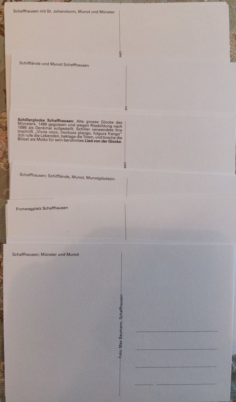 Cartes postales: "Max Baumann" Schaffhausen – D'occasion à Siblingen par rantiques 4