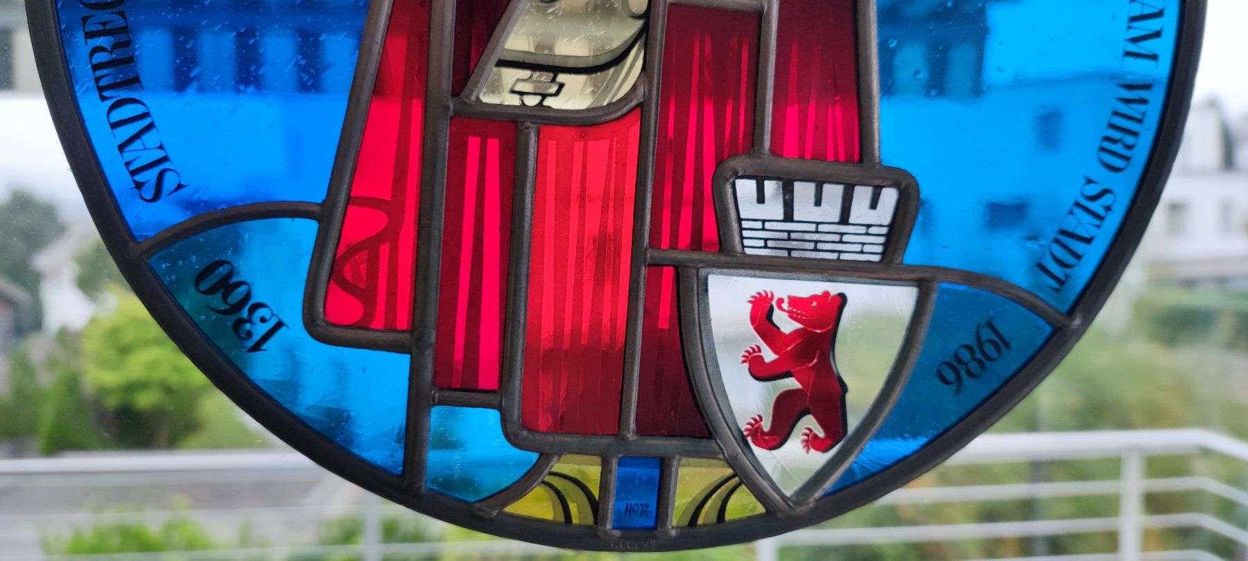 Gläser: Fensterbild: Schutzpatron St. Jakobus Cham, 198 – Gebraucht aus Stäfa von Rampensau 2