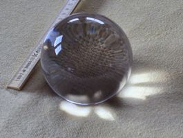 Grosse Glas Kugel 10 cm transparent guter Zustand