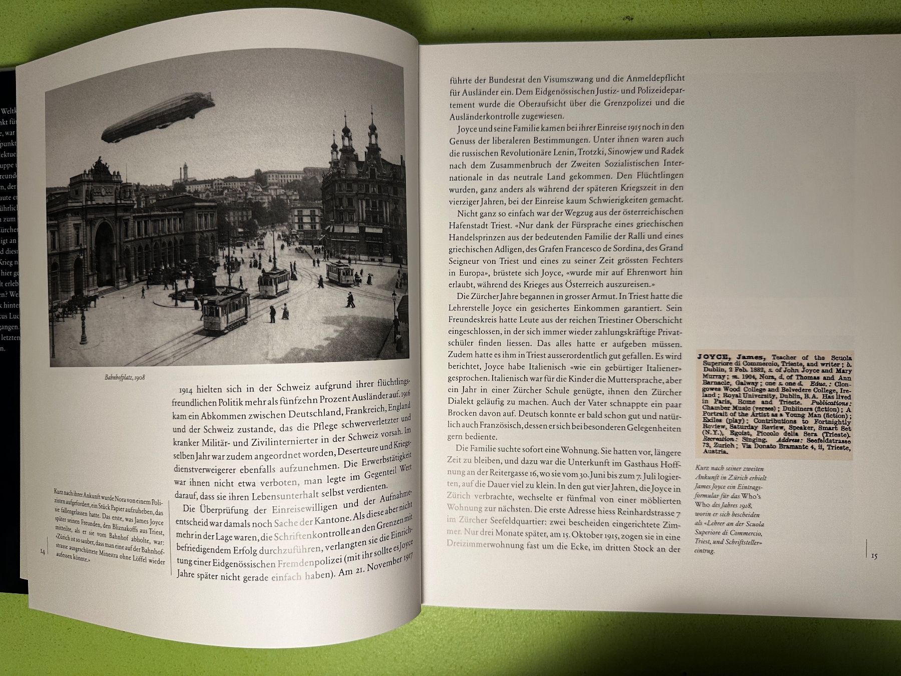 Libri: Thomas Faerber, Markus Luchsinger: Joyce in Zürich. – Usato da Zürich venduto da allp 4