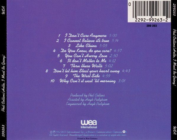 CD: CD Phil Collins - Hello I must be going (1982) Target CD – Usato da Möriken AG venduto da mineralia 1