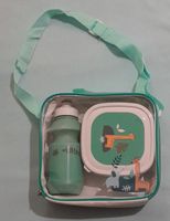 Lunch-Set Tasche Trinkflasche Dose Tiermotiv Neu