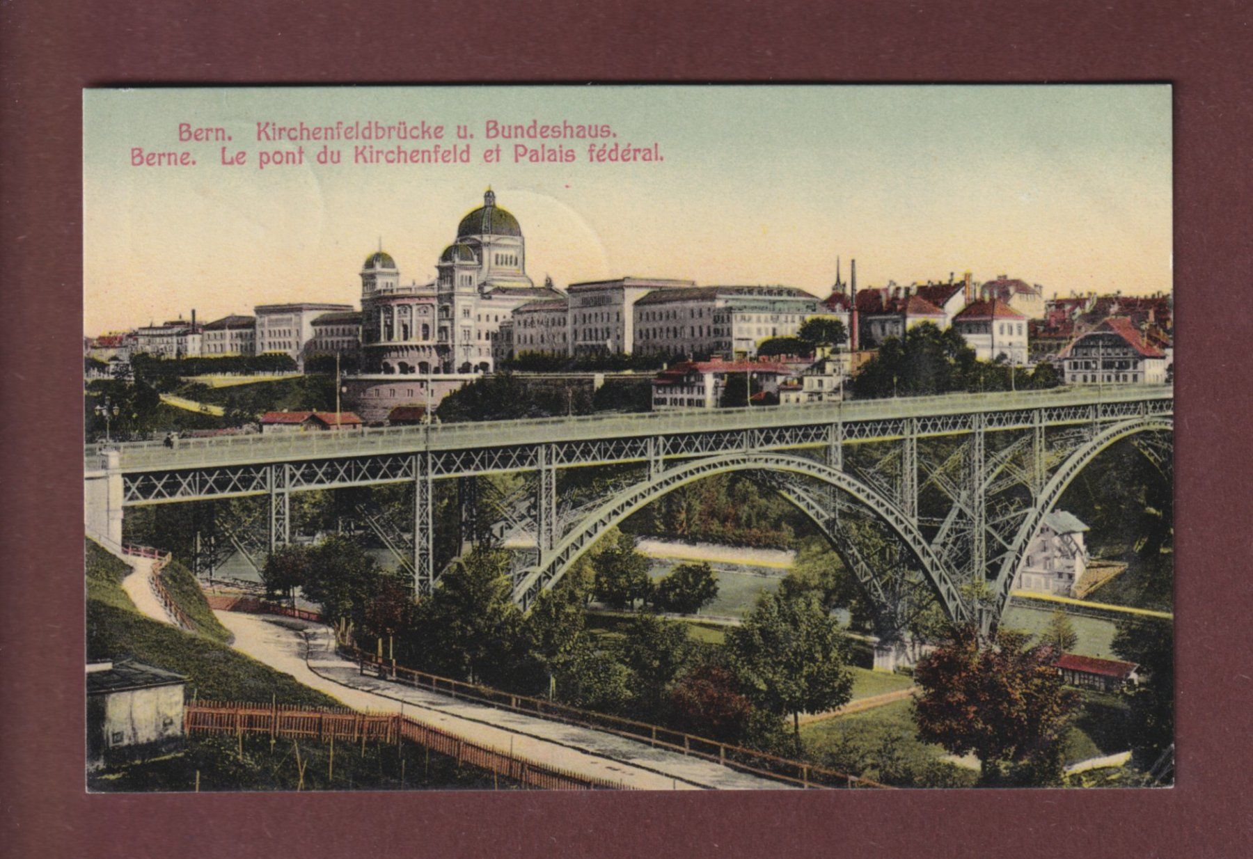 Cartes postales: BERN - Kirchenfeldbrücke - Bundeshaus - 1908 – D'occasion à Pully par nicecards-shop