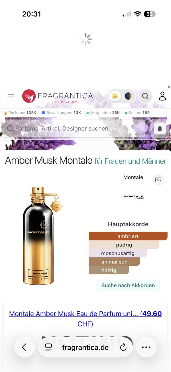 Montale Parfum & Eau de Toilette: Montale Amber Musk , 2 ml – Gebraucht aus Sursee von nri_g5z8 2