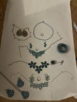 Schmuck Set, Halskette, Ohrringe, Ring Türkis Sommer 💍💎🌞 