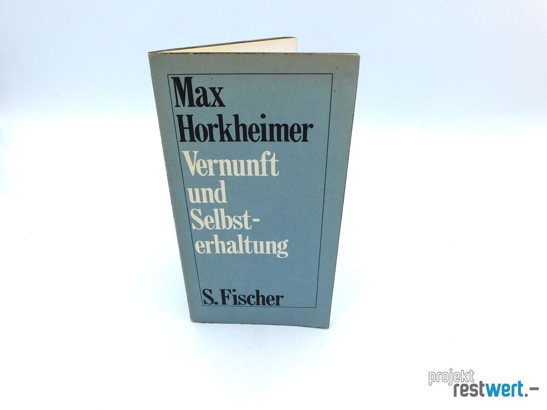 Bücher: Vernunft und Selbsterhaltung von MAX HORKHEIMER – Gebraucht aus Bülach von restwert_buelach 4