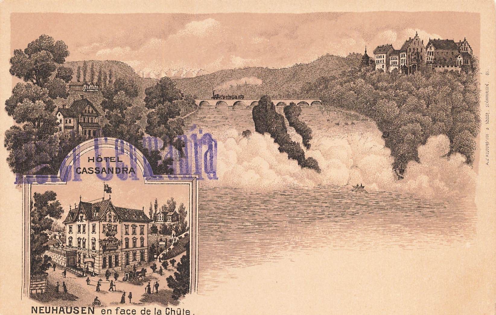 Ansichtskarten: Neuhausen Rheinfall – Gebraucht aus Biasca von Blenio71