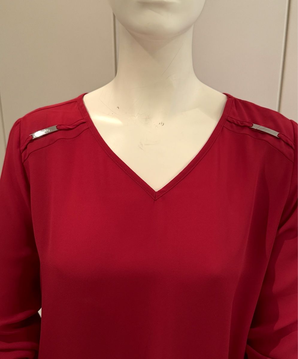Camicette: Chemisier asymétrique rouge 40 – Nuovo (secondo la descrizione) da Genève venduto da flocon06 2