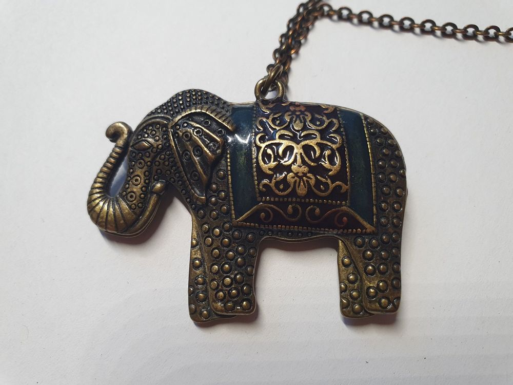 Elefanten-Anhänger indischer Stil inkl. Kette | Kaufen auf Ricardo