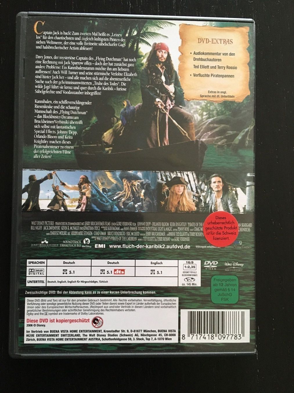 Tutti i DVDs: DVD Fluch der Karibik 2 – Usato da Regensdorf venduto da scheissspiel 1
