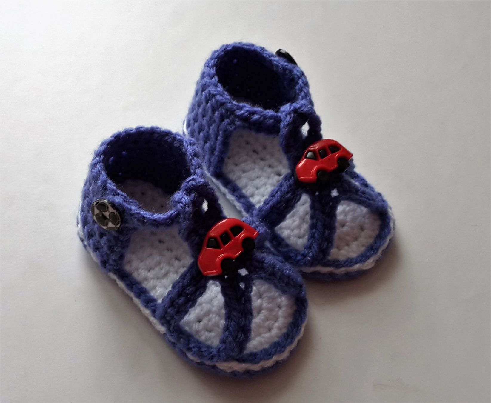 Scarpe per ragazzi: Baby-Sandale, gehäkelt_2. Bis 3 Monate. – Nuovo e nell'imballaggio originale da Romanshorn venduto da Octa27 1