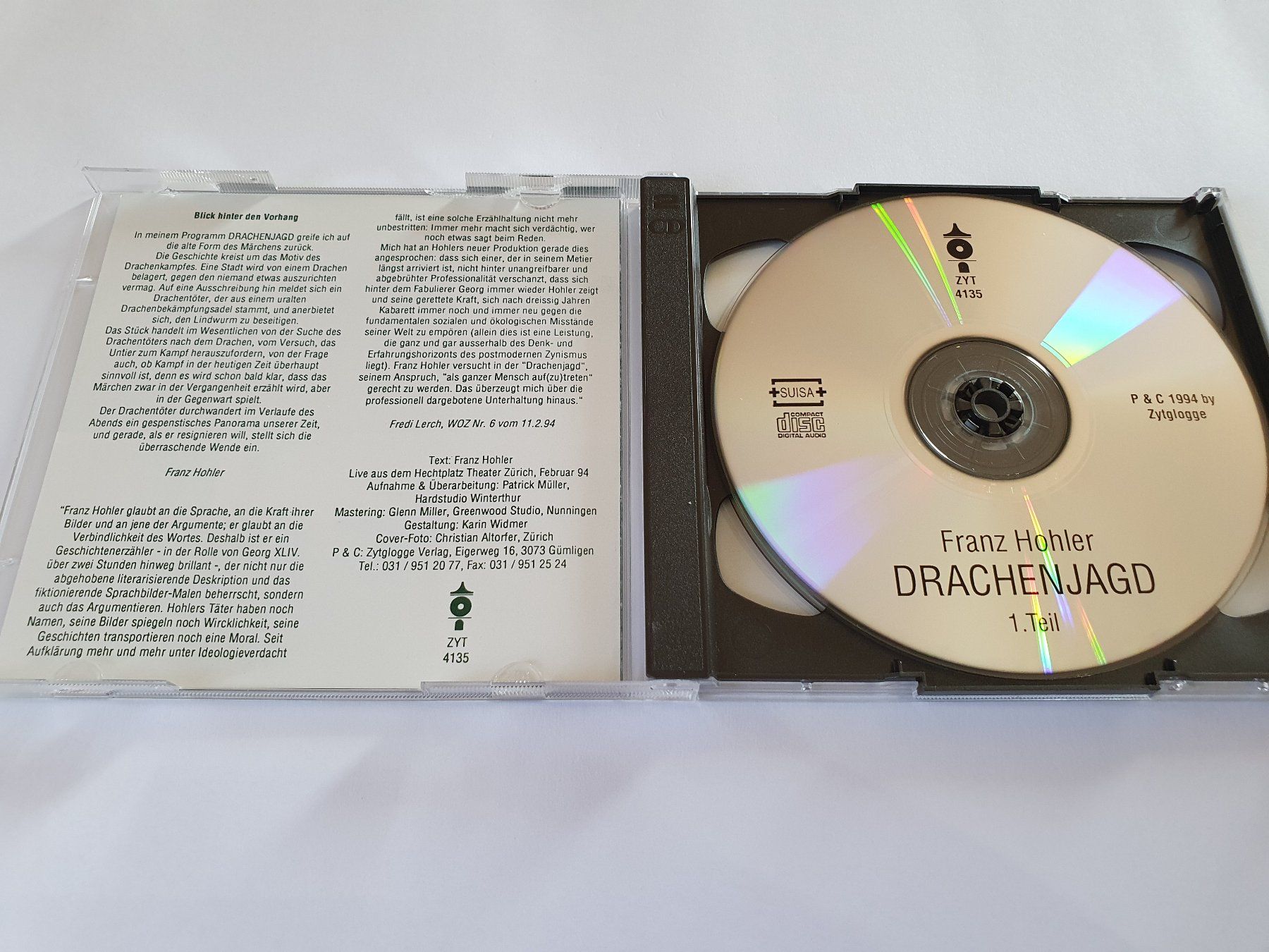 CD: Franz Hohler - Drachenjagd | 2 CD – Usato da Dietlikon venduto da Skylab007 2