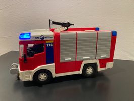 Feuerwehrstation mit Fahrzeug, Boot, Anhänger & Helikopter