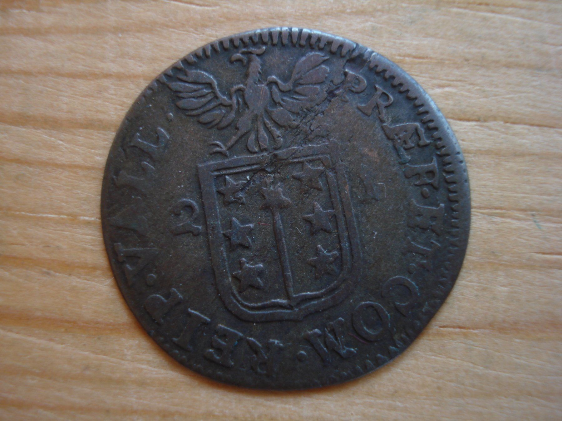 Alle Münzen: (P2) Wallis Halbbatzen 1721 einfaches Wappen – Gebraucht aus Erlach von Net-Coins