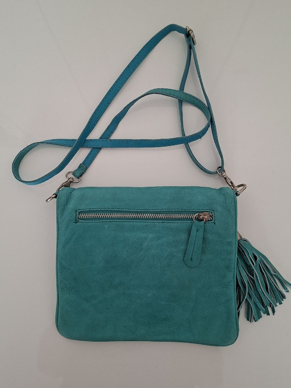 Vera Pelle Borse da donna: Sac Italien en Cuir Véritable Turquoise – Nuovo (secondo la descrizione) da Lutry venduto da Sim_Sta 7