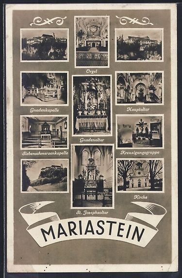 Cartoline postali: Mariastein, Siebenschmerzenkapelle, Gnad – Usato da Berlin venduto da bartko-reher