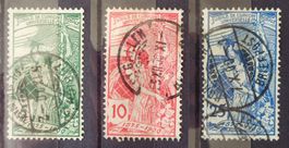 1900: Timbres jubilée de l'UPU, planche B, série oblitérée