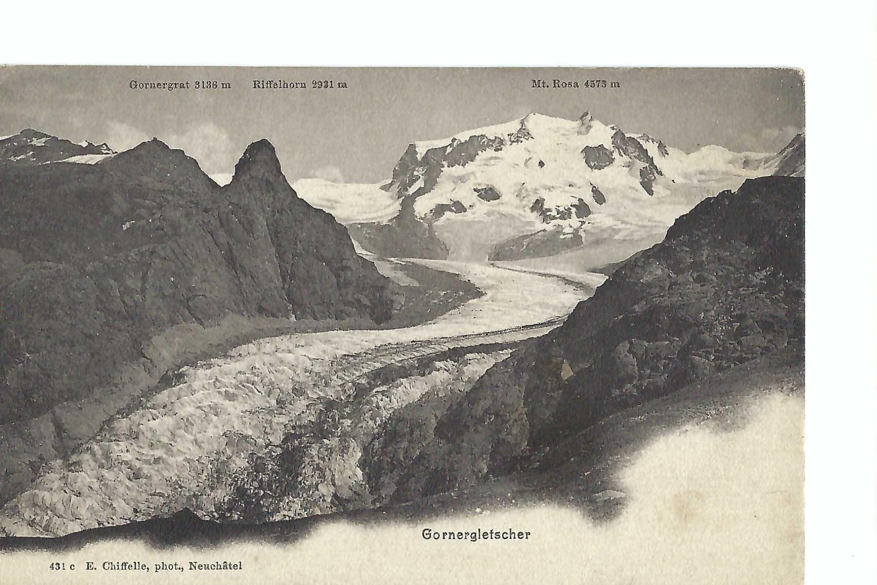 Cartes postales: Gornergletscher Gornergrat Riffelhorn, Monte Rosa – D'occasion à Thun par 44wart